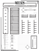 Witch Character Sheet Printable pdf