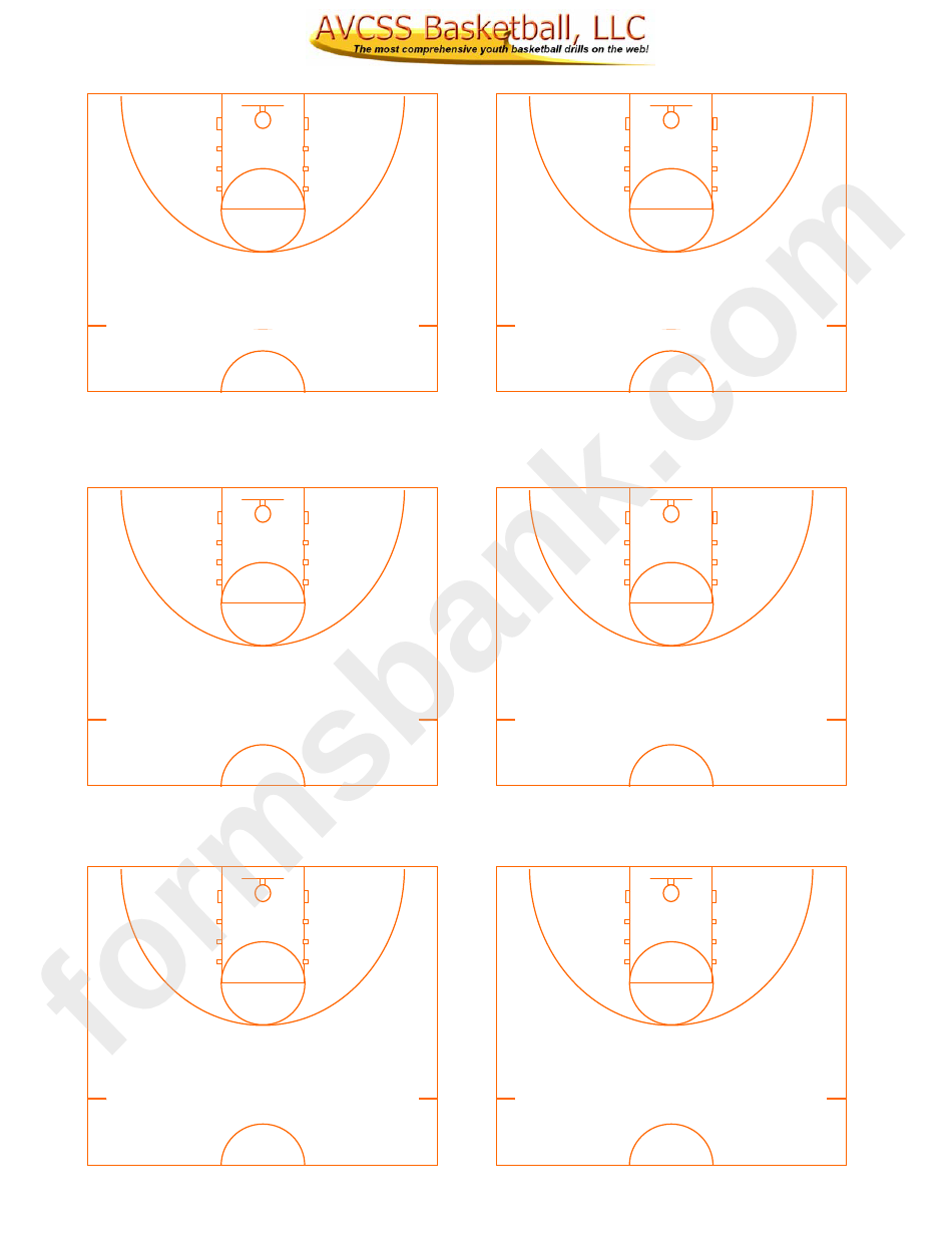 6 Blank Basketball Court Diagram Templates printable pdf download