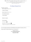Form 290-02 - Fire Report Request Form - West Deer Township Volunteer Fire Company No. 3