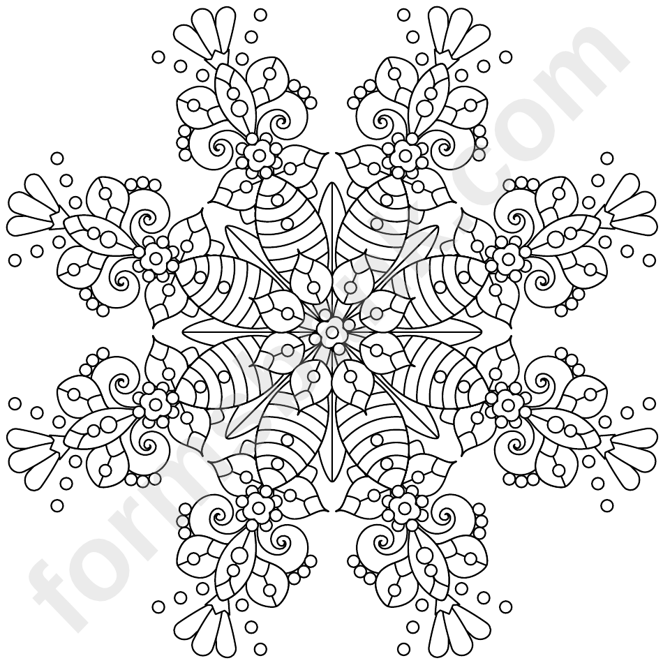 Intricate Flower Coloring Sheet