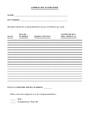 Approved Overtime Form Printable pdf