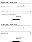 Fillable Form 2527 - Michigan Estate Tax Estimate Voucher Printable pdf