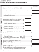 Fillable Schedule M1mt - Alternative Minimum Tax - 2012 Printable pdf