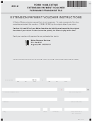 Form 1120b-ext/me - Extension Payment Voucher For Maine Franchise Tax - 2012