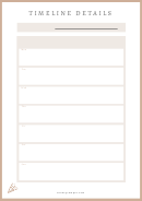 Weekly Goal Setting Timeline Template