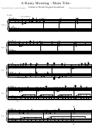 Kashiwa Daisuke - A Rainy Morning Main Title Sheet Music Printable pdf