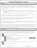 Fillable Voluntary Self-Identification Of Veterans Form Printable pdf