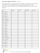 Time Management Tracking Sheet Printable pdf
