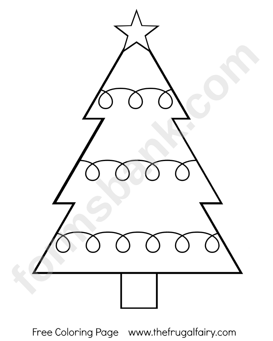 New Years Tree Coloring Sheet