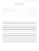 Interview Score Sheet Printable pdf