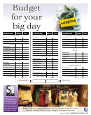 Budget For Your Big Day Template