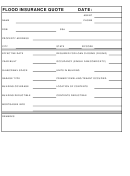 Flood Insurance Quote Template