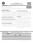 Form 355-7004 - Corporate Extension Worksheet - 2012