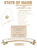 Registration Application Booklet - Maine Revenue Services And Department Of Labor