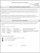 Form Cc-305 - Voluntary Self-Identification Of Disability Printable pdf