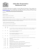 Idaho Bar Examination Reference Form