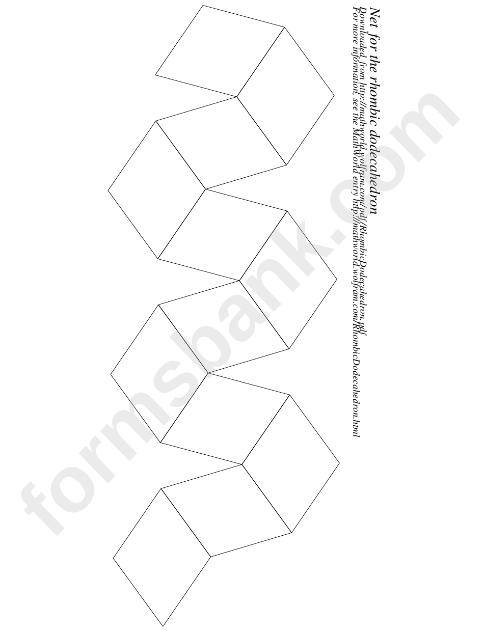 Rhombic Dodecahedron Template
