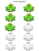 Frog Template - Color And Black And White