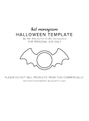 Bat Monogram Template Printable pdf