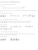 Simplifying Square-Root Radical Expressions Worksheet Printable pdf