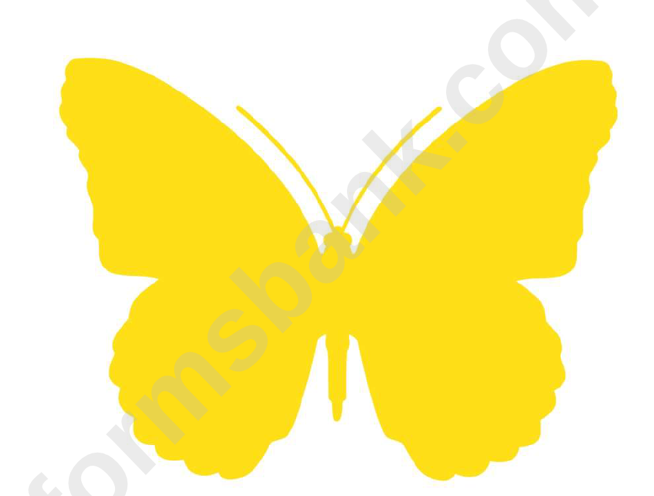 Big Yellow Butterfly Template