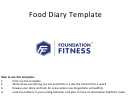 Weekly Food Diary Template - Foundation Fitness