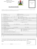 Visa Application Form - Embassy Of The Federal Republic Of Nigeria Seoul, Korea