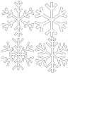 Paper Snowflake Template Set Printable pdf