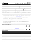 Car-Share Vehicle Parking Permit Application - Toronto, On, Canada Printable pdf