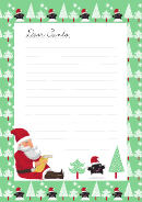Green Letter To Santa Template