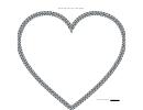 Black And White Chain Valentine Heart Template