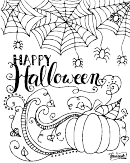 Happy Halloween Coloring Sheet - Daunnicole Designs