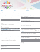 Personal Wellbeing Assessment Checklist Template Printable pdf