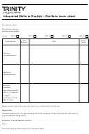 Integrated Skills In English - Portfolio Cover Sheet Template