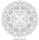Circle Ornament Vector Floral Damask Pattern Template