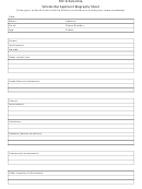 Scholarship Applicant Biography Sheet Template