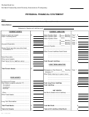 Personal Financial Statement Template - United Casualty And Surety Insurance Company
