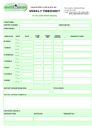 Weekly Timesheet Template - Special People