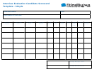 Interview Evaluation Candidate Scorecard Template Printable pdf