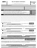 Form 8879 - Irs E-file Signature Authorization - 2013