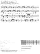 Sarasponda (dutch Folk Song) Sheet Music