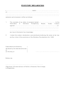 Kuala Lumpur Statutory Declaration Form