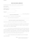 Non-Collusion Affidavit - Minnesota Department Of Transportation Printable pdf