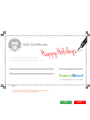 Savings Bond Gift Certificate Template - U.s. Department Of Treasury
