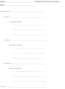 Paragraph Body Writing Template