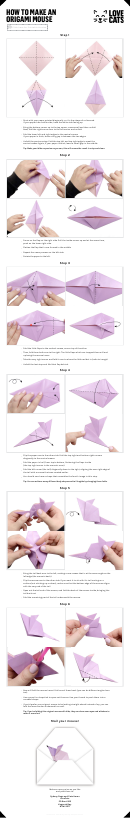 Make An Origami Mouse Template Printable pdf