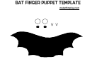 Bat Finger Puppet Template