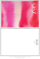 Pink Valentine Card Template