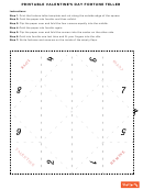 Printable Valentine's Day Fortune Teller Template