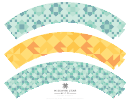 Blue And Yellow Cupcake Wrapper Template